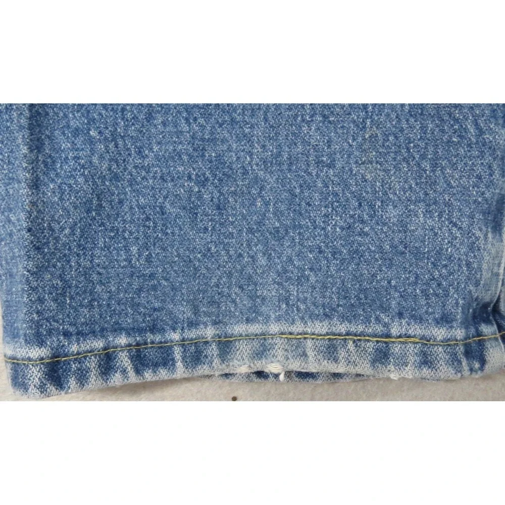 Wrangler George Strait Cowboy Cut Jeans Men 35x32 Blue Denim Western Stone Wash